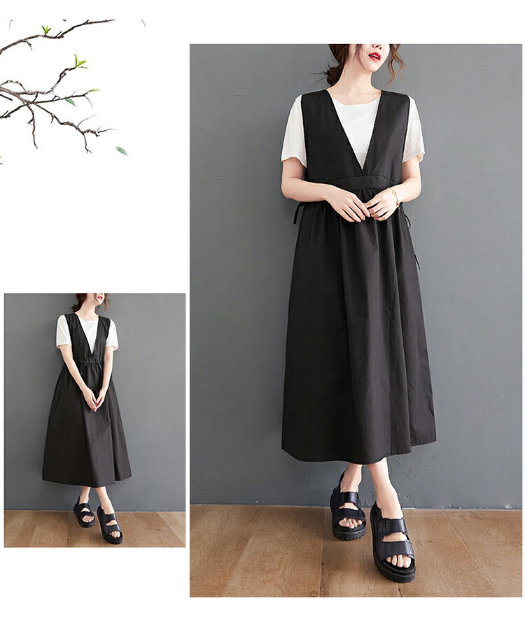 ジャンパースカート サロペット キャミソールワンピース フレア ロングワンピース オールインワン 重ね着 ジャンスカ ジャンパー サロペット スカート ワンピース レディース 無地 キャミワンピ ロング ゆったり 体型カバー 春夏 送料無料