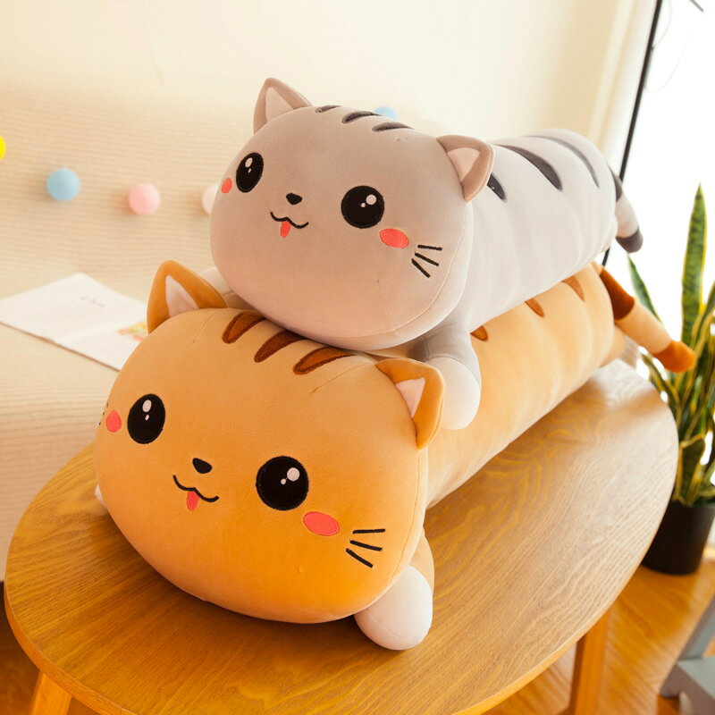 猫 ぬいぐるみ 手触りふわふわ 添い寝枕 cat 枕 人気 INS 円柱 抱き枕 おもちゃ くま 子供 可愛い 縫い ぐるみ もちゃ クッション 床ごこち だきまくらぬいぐるみ 大きい癒し極上肌触り 柔らかい インテリア 2色 2