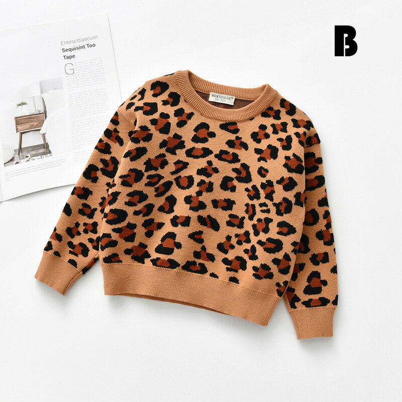 韓国子供服 セーター キッズ 男の子 女の子 冬服 長袖 ニット おしゃれ きれいめ 子供服 ベビー服 ヒョウ柄 防寒着 厚手 あったか 子ども服 人気 可愛い ジュニア服 卒園式 入学式 卒業式 通学 秋冬 3色 90 100 110 120 130