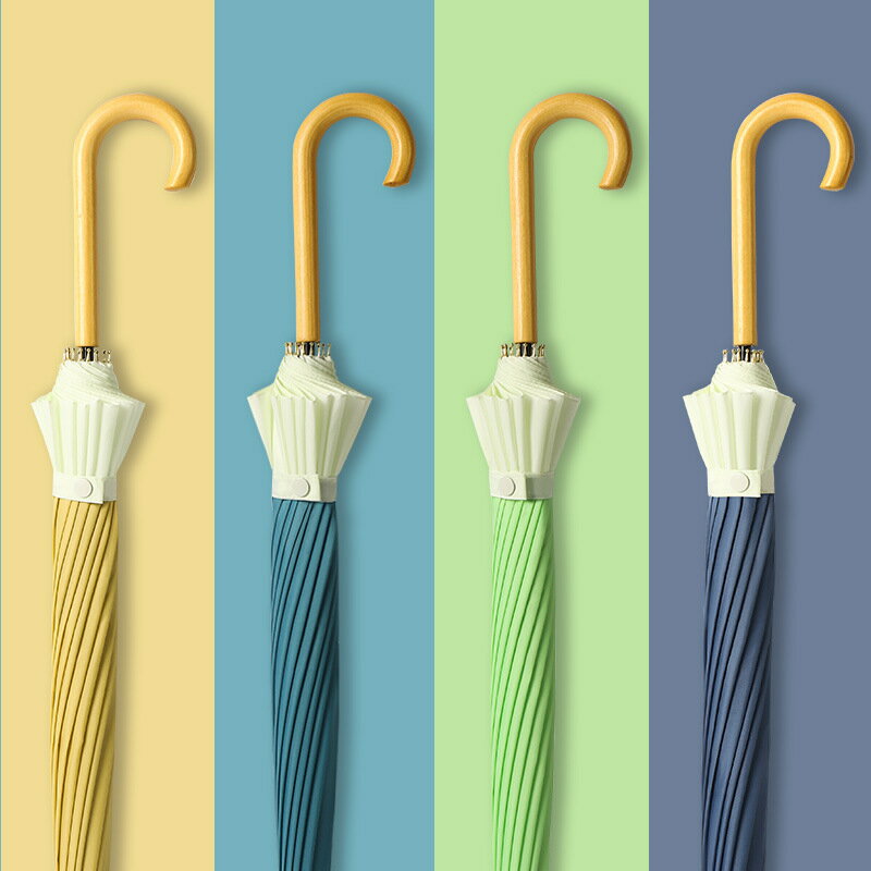 長傘 レデイース メンズ 遮光 遮熱 日傘 雨傘 おしゃれ 晴雨兼用 UVカット 紫外線対策 日焼け対策 配色 16本骨 男/女 男女兼用 夏物 長傘 4色(4.0)