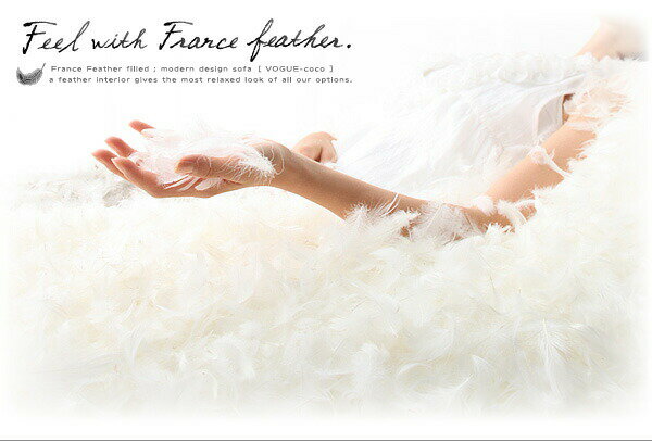 スタンダードソファ デザインソファ フランス産フェザー入りモダンデザインソファ 幅160cm
