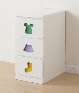 Rakuten - 子供用収納 小さいうちからお片付けの習慣が身に付く知育チェスト mapache マパーチェ 3杯タイプ 女の子向け