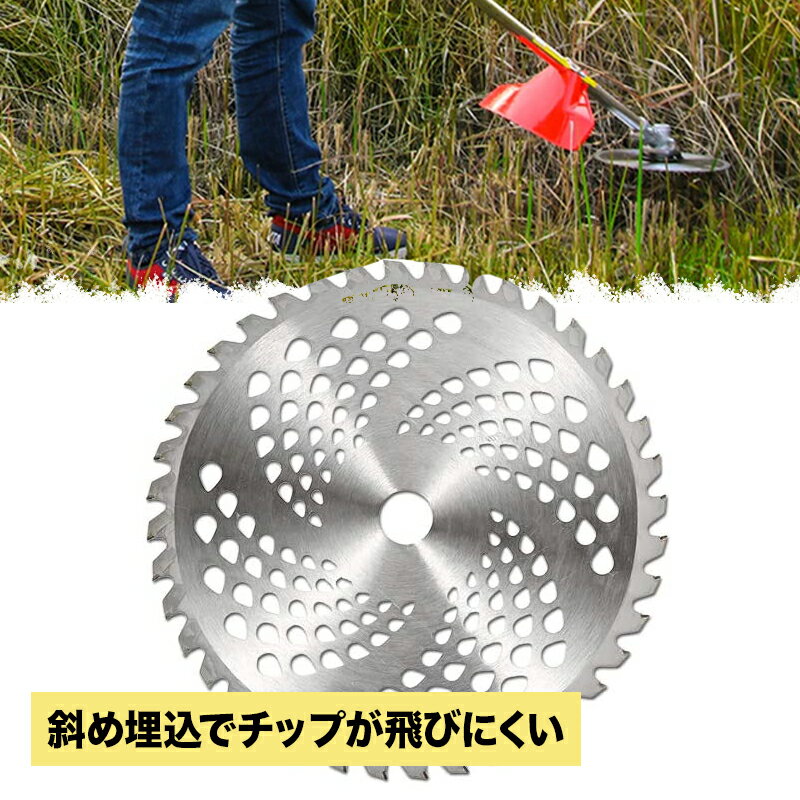 チップソー 替刃 10枚セット 交換 刃こぼれ 草刈機 草刈り機 255mm×40P 草刈刃 チ...