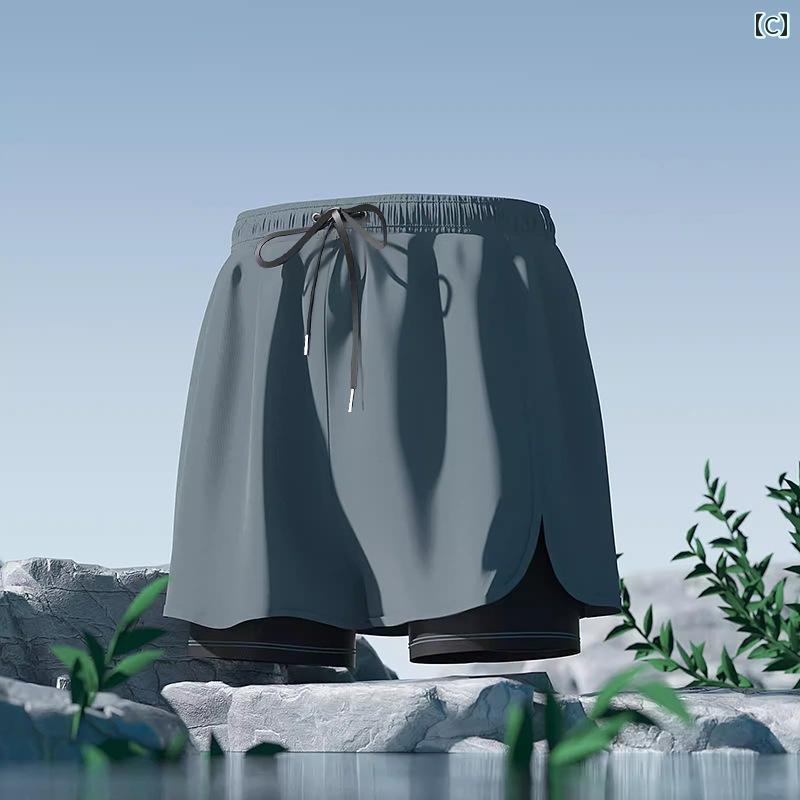 海パン メンズ 水着 メンズ 水泳 パンツ な 大人 速乾 ゆったり 恥ずかしくない 二 層 構造の 3 ビーチ トランクス 伸縮性の ある 肌に 優しい 水着