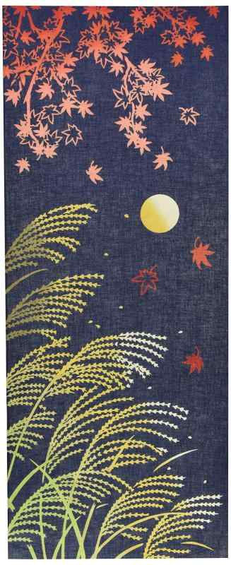 樂天商城 - ミヤモトタオル 手ぬぐい 十五夜 中秋の名月 36×90cm 注染手拭い 50088