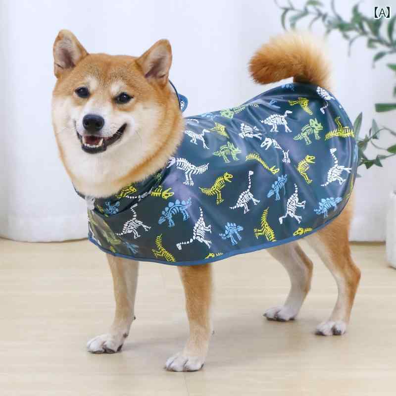 ワンちゃん用 かっぱ ペット 犬用 レインコート オールインクルーシブ 防水 服 腹 帯 柴犬 テディ コー..