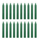 Mega Candles - Unscented 10cm Mini Chime Ritual Spell Taper Candle - Green, Set ...