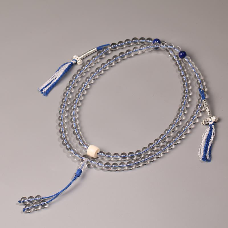 ハワイアン ブレスレット メンズ 10 A コレクション レベルの ホワイト クリスタル 108 ビーズ 仏教 メンズ レディースの カップルの 個性的な な ...