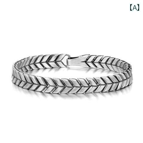 ハワイアン ブレスレット メンズ ユニークな スター リング シルバーブレスレット 小麦の 耳 メンズな ..