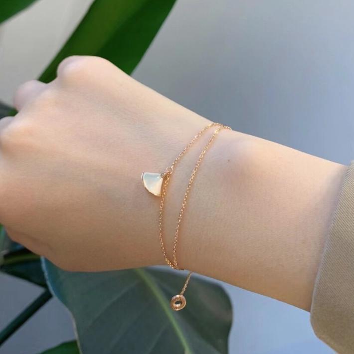 楽天LAONsChoiceブレスレット レディース おしゃれ 女の子用 ブレスレット 高級 レディース 925 シルバー 扇形 スカート ローズゴールド 2024