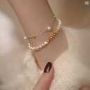 ブレスレット レディース おしゃれ 女性用 パールブレスレット 軽い 贅沢 な 高級で 精巧 二 重層 スタッキング ブレスレット ハンド ジュエリー 520 ギフト(4)