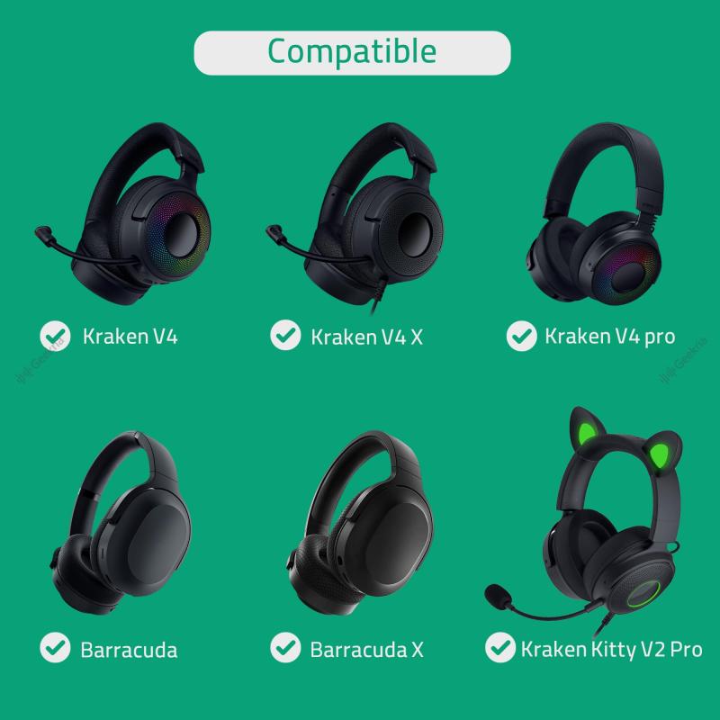Geekria イヤーパッド Comfort 互換性 パッド レイザー Razer Kraken V4/ V4 X/ V4...