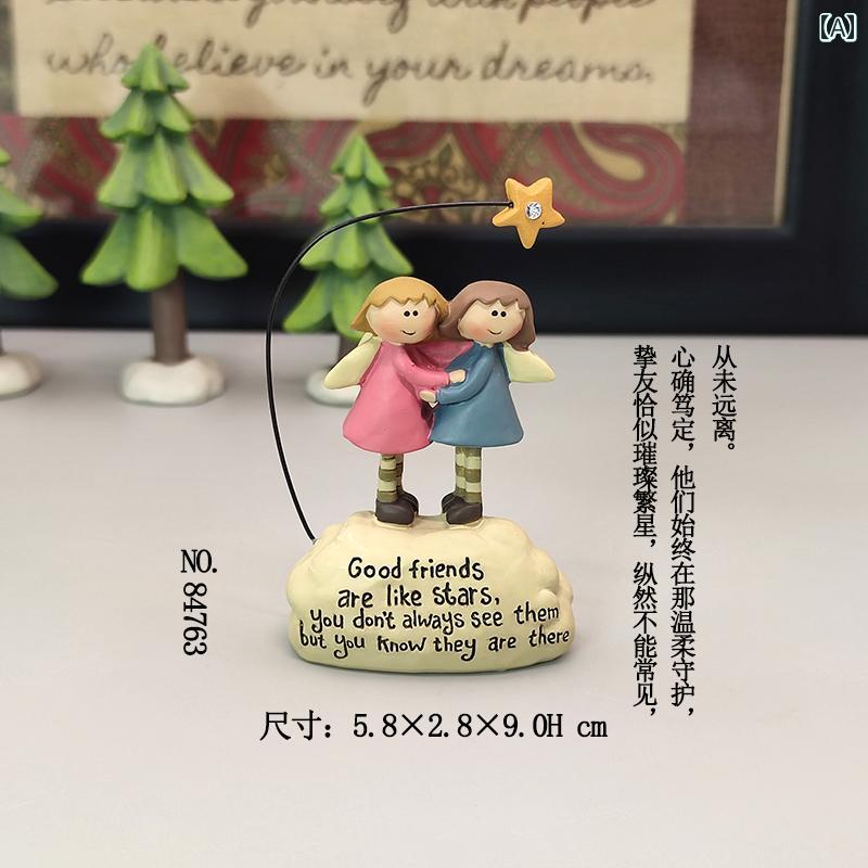 かわいい 飾り 雑貨 ガールフレンドの 友人の 立体的な のの 天使の フィギュア 女の子 デスク トップの 装飾品の 装飾 誕生日の プレゼントの 記念 品