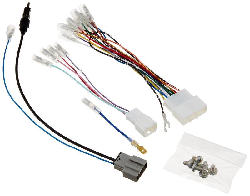 KANACK [ カナック企画 ] 日産汎用200mmワイドナビゲーション用配線キット NKK-N62P部品構成:1 電源/フロントスピーカー/リアスピーカー用コネクター(20P)2 車速用/ACC電源用配線コネクター(12P)3 アンテナ変換コード4 アンテナ電源用変換コード5 ネジ類スズキ ランディ・三菱 eKシリーズ・日産 200mm窓口付車汎用 200mmワイドカーAV取付キット適合車種はメーカーホームページにてご確認ください。市販の200mmワイドまたは2DINもしくは1DIN+1DINを取付けるためのキットです。