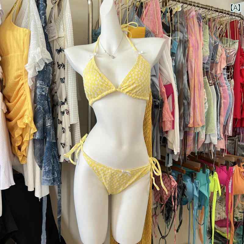 水着 ビキニ レディース セクシー 2025年 ビキニ 水着 女性 タイ セクシー ホット ガール 海辺 日焼け防止 休暇 スプリット ギャザーブラウス 上級者向け