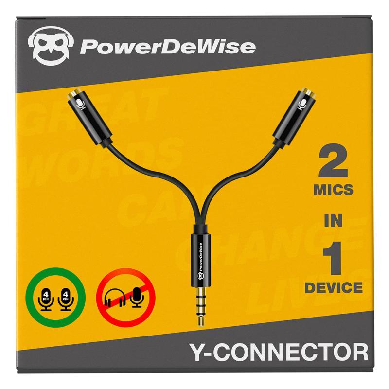 ヘッドホンとマイク用の3.5 mm yアダプター