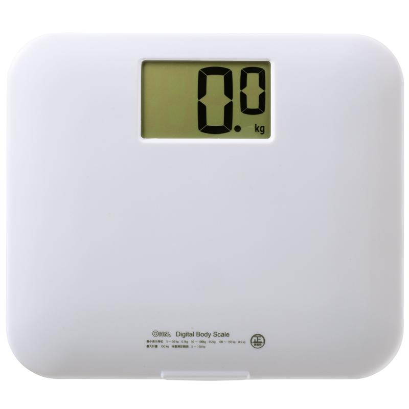 OHM デジタル体重計大画面 HB-K105 HB-K105-W(2.0)