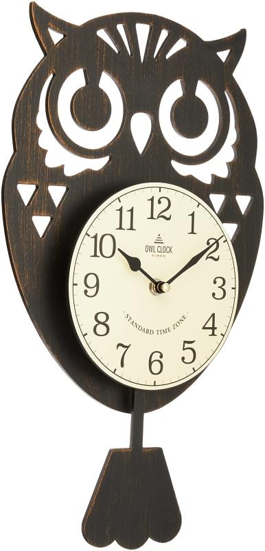 ケーアイジャパン フクロウ振り子時計(3)