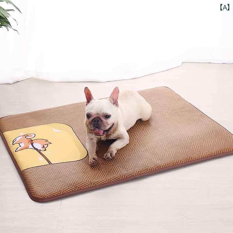 犬用 マット クッション ワンちゃん用 ペット 犬 小屋 夏用 マット 犬用 睡眠 完全に 取り外し 可能で 洗える スポンジ 厚く 滑り止め 防 湿 通気性