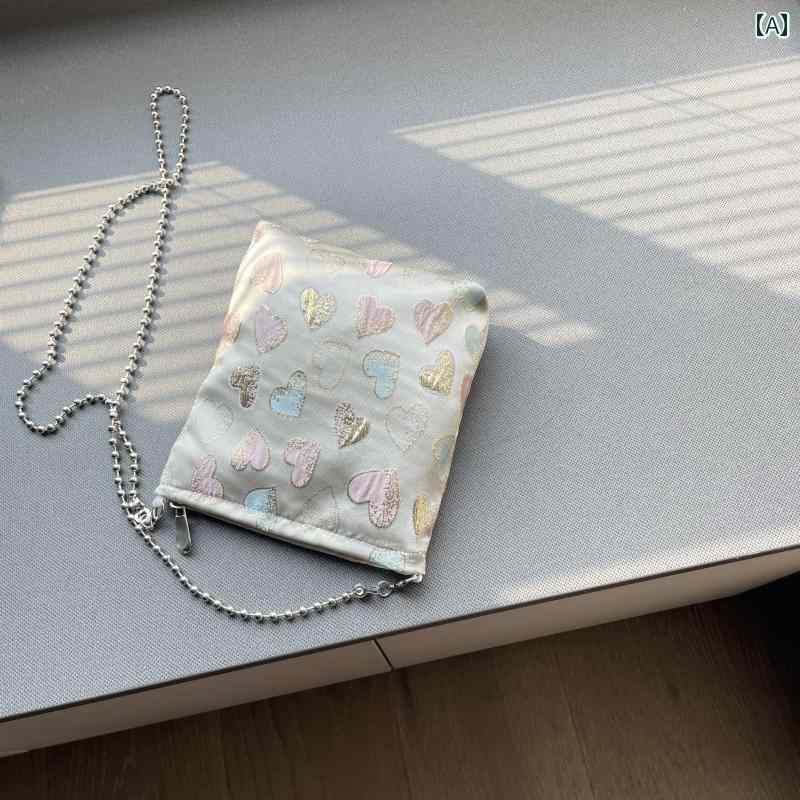 パーティーバッグ レディース 2025夏の新 スタイル スイート ラブ チェーン バッグ レディース クロス ボディ スマートフォン かわいい ウォーキング ポータブル スモールバッグ