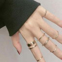 ピンキーリング 指輪 レディース 7個 セット 女性用 色褪せにくい リング イン ファッション ピン キー テール コールド スタイル スタッキング