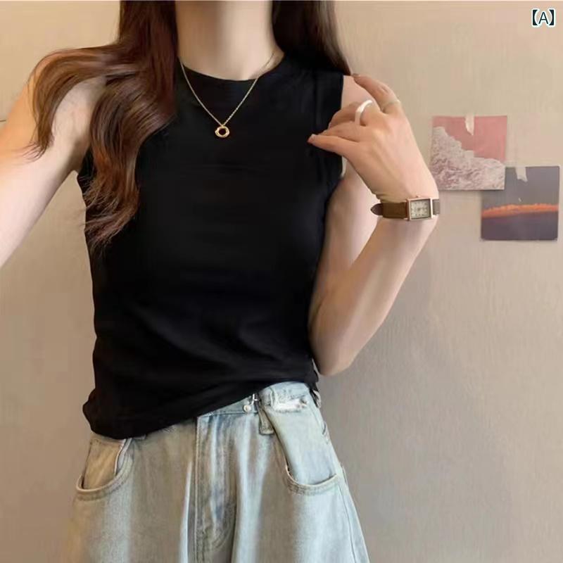 キャミソール シンプル レディース モダール 2025年 シーズン ワイド ショルダー ベスト スリング レデ..