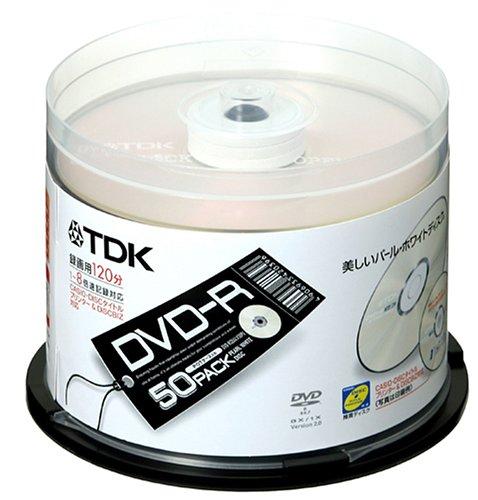 TDK DVD-R録画用 1-8倍速記録対応 50枚入り DVD-R120ALX50PU