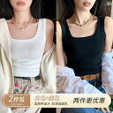 キャミソール シンプル レディース 美しい 背中と スリム シルエットが 特徴の 夏の アウトドアに 最適な スクエアネックの ベスト。 2025年の 幅広 ショルダーストラップで サイドの 胸を カバー し ボトム サスペンダー トップと して 着用 できます。