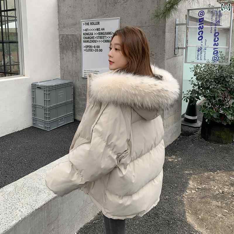 レディース パーカー マウンテン センス 2024 毛皮の 襟 厚手 ダウン ジャケット 冬 パーカー 綿 パッ..