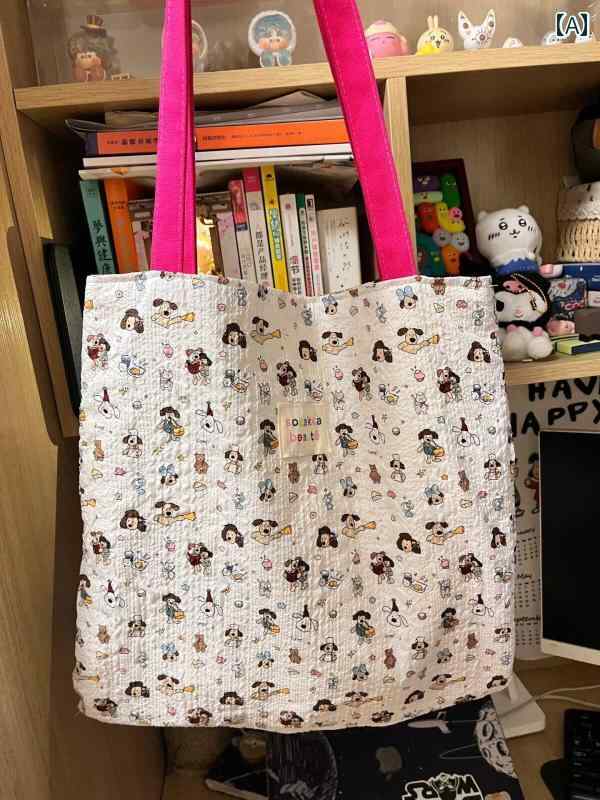 犬用 トートキャリー お出かけ バッグ かわいいと 子犬の プリントの 二 重 キャンバス バッグ 夏の 通..