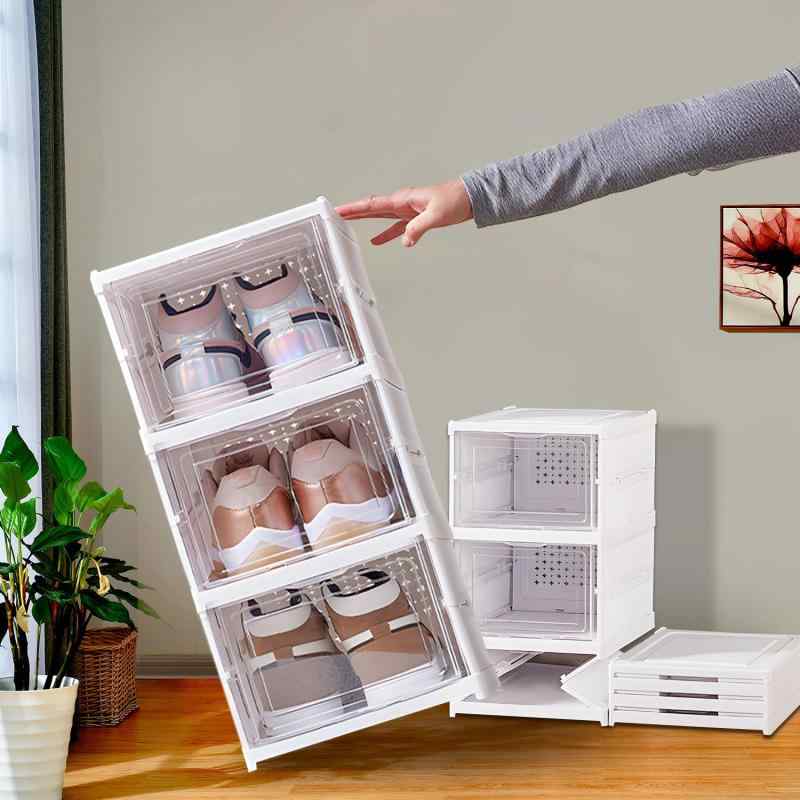 GUDEMAY シューズボックス スニーカーケース クリアケース 折りたたみ 【整理収納プロ監修】ショーケー..