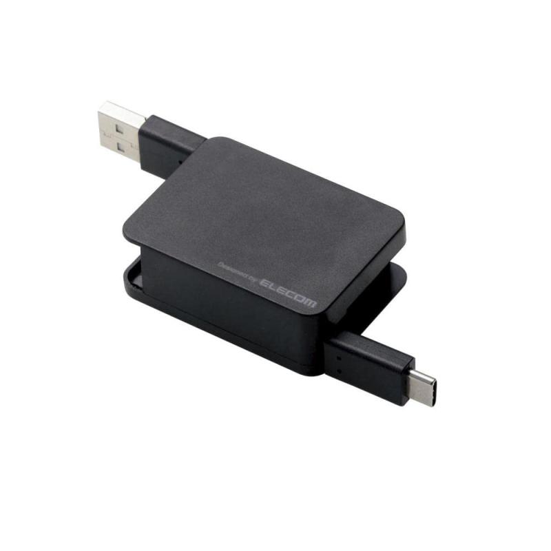 エレコム USB TYPE C ケーブル タイプC (USB A to USB C) 巻き取り USB2.0準拠品
