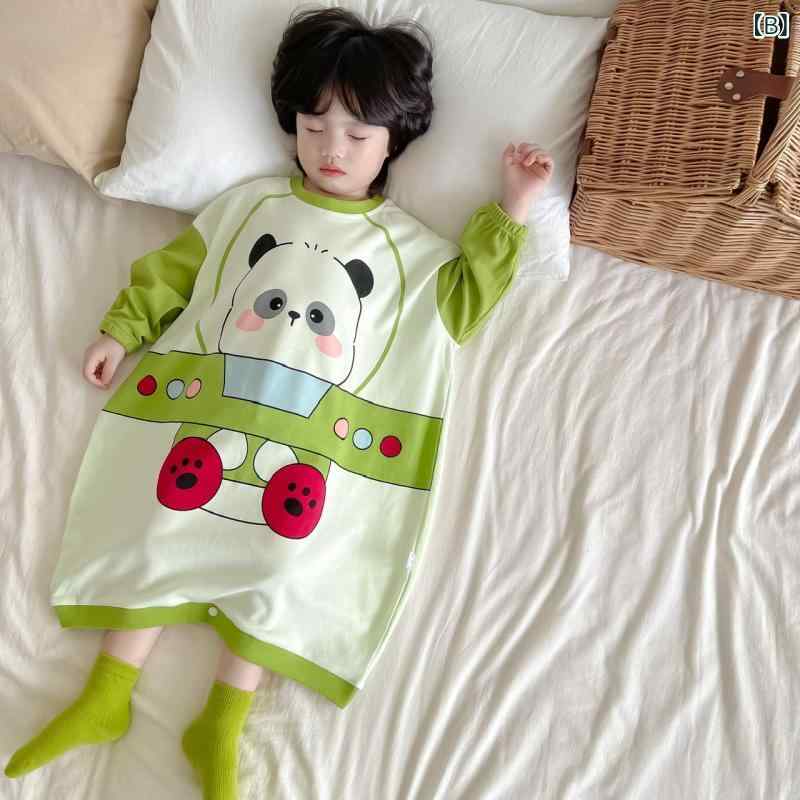 子供 ガウン パジャマ 秋冬 子供用 ゆったり した 大きい Tシャツ ナイトドレス 男...