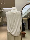 ノースリーブ ニット 女性用 夏に 爽や かな ノースリーブニット ベスト。 バック な リブ ストライプ 万能で スリム シック トップス。