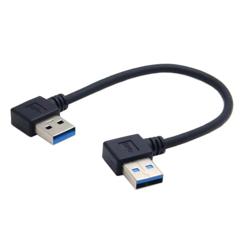 SSUHAO SHZ USB 3.0 A公−A公L型90度ケーブルA公ヘッド−公ヘッドusb a to ausb-a l型超高速5 Gbpsデータ伝送延長線