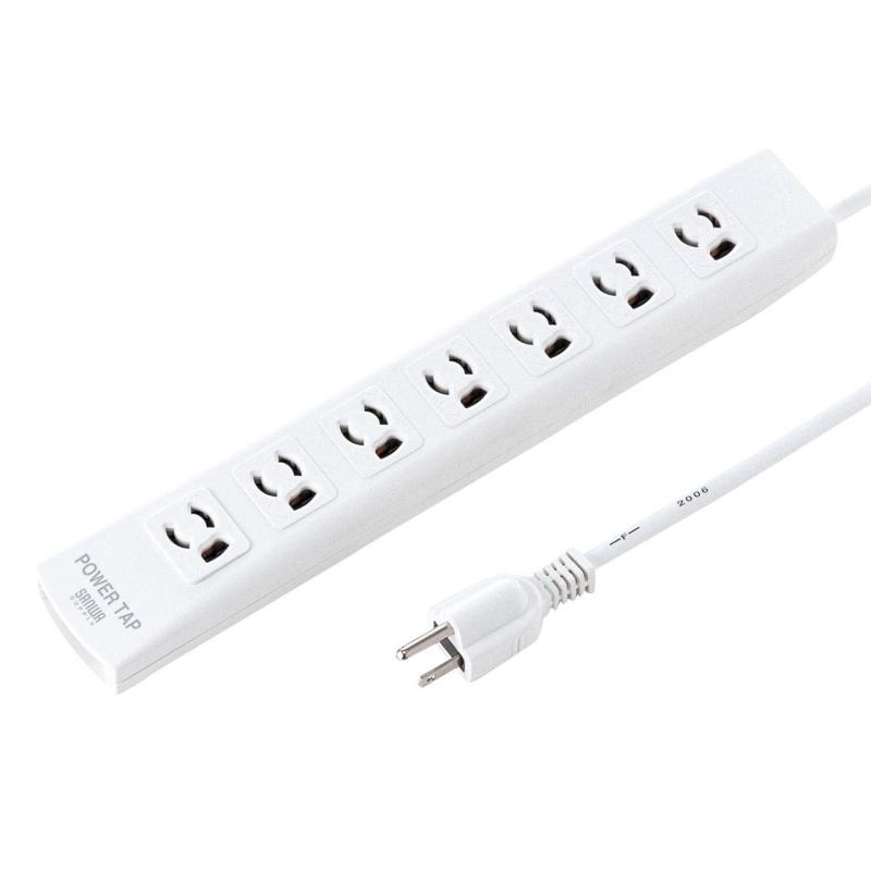 サンワダイレクト 電源タップ 7個口 3極 雷サージ 抜け止め マグネット 700-TAP040/039/038/037