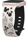 Girovo コンパチブル Apple Watchバンド/アップルウォッチバンド, あっぷるうぉっちバイカラーキャラクター交換ベルト,おしゃれ 可愛いレデース女性柔らかいスポーシリコン製ストラップfor iWact