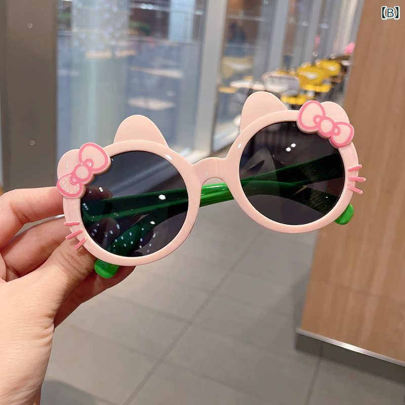 キッズ用 かわいい サングラス 子供用 サングラス 女の子 かわいい ひげを 生やした 猫 赤ちゃん 少女 抗 UV メガネ