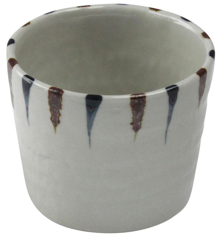 萬古焼 麺の器 そば千代口 呉須錆十草 流水