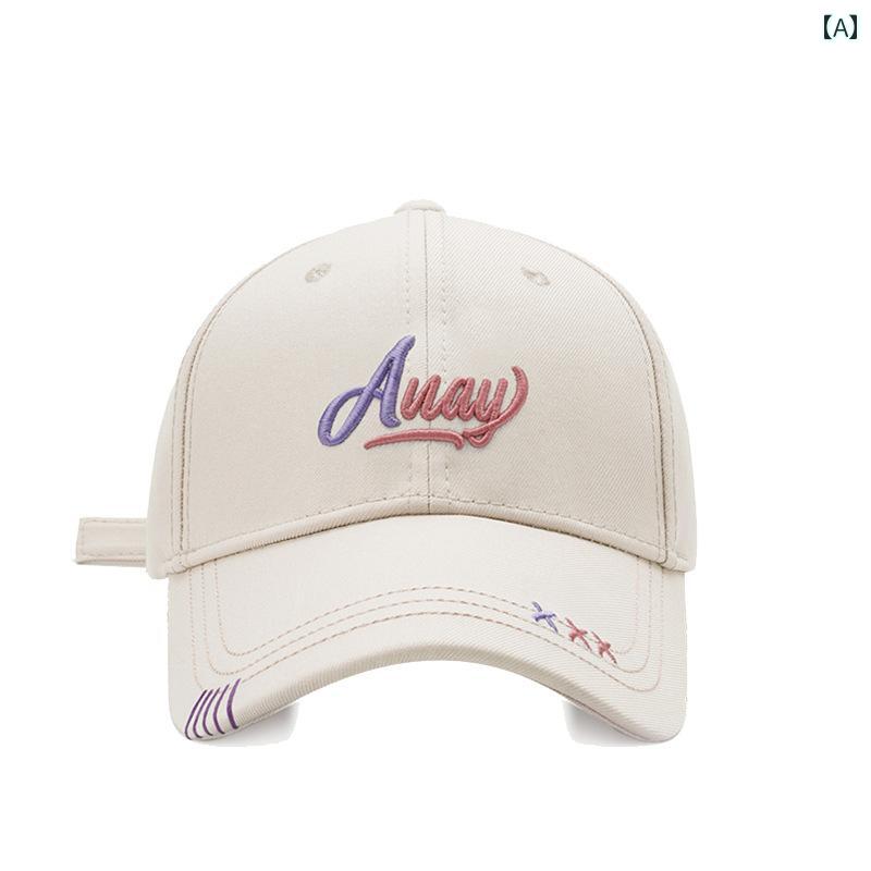 ベースボールキャップ レディース 日焼け防止 野球帽 ダックビル キャップ 女性用 春夏用 ハード トッ..