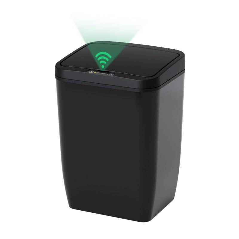 自動開閉 センサー式 ゴミ箱 ダストボックス 9L 幅18.3×奥行20×高さ32cm 単3電池2枚使用 袋が見えない TIXPOL 蓋付き タッチレス センサー式 シンプル 馴染みやすい おしゃれ 防臭 静音 室内 キッ