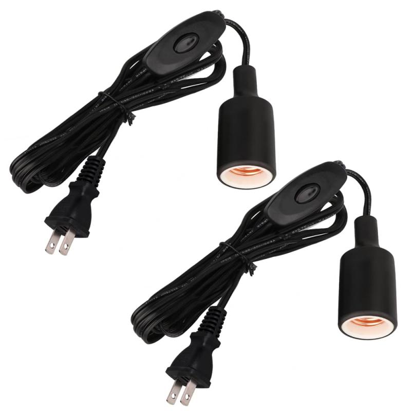 コンセント 電球ソケット e26口金 スイッチ付き 間接照明 ライティングレール コンセント ダクトレール 北欧 アンティーク レトロ おしゃれ リビング ダイニング 玄関 電球ソケット コンセ