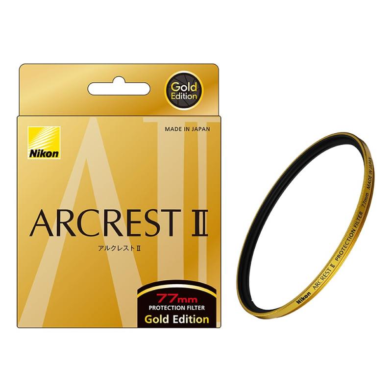 Nikon ARCREST II PROTECTION FILTER GOLD EDITION 77mm アルクレスト2 交換レンズ用 保護フィルター 帯電防止コート付 ゴールドエディション ARIIGL-PF77アルクレストII 交換レンズ用保護フィルター77mm