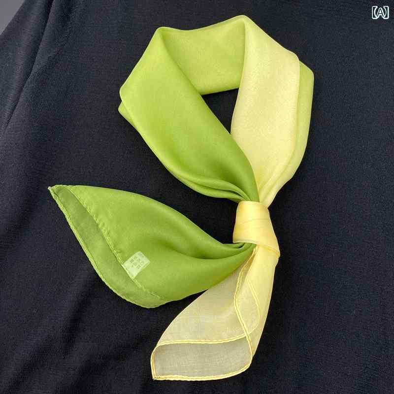 薄手 ストール スカーフ レディース 万能 シルクス モール スクエア スカーフ 100 % 桑 絹 グラデーシ..