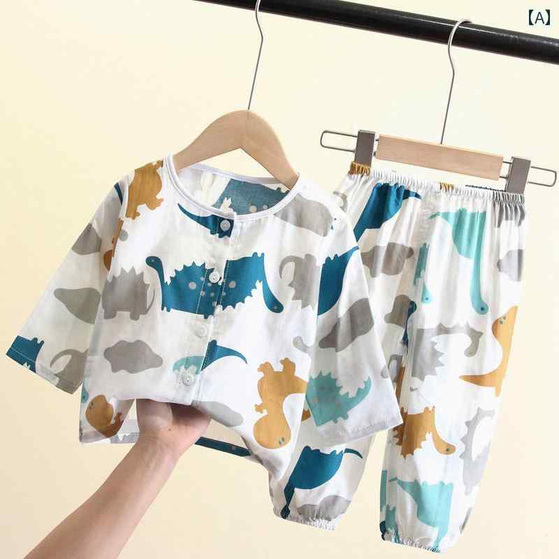 ベビー服 パジャマ 快適 春夏 子供 ベビー パジャマ 01歳 空調 服 2枚 薄手 3枚 組 4枚 男の子 女の子 5枚 綿 ガーゼ