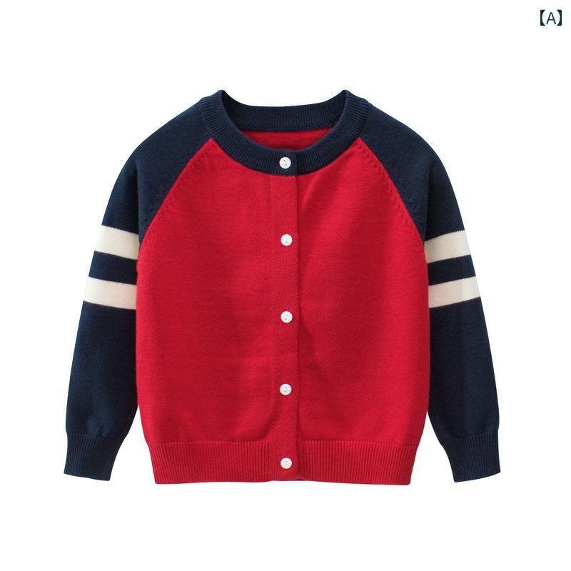Uネック 子供服 カーディガン セーター 韓国な 子供服 秋冬 子供用 セーター 2024 ...