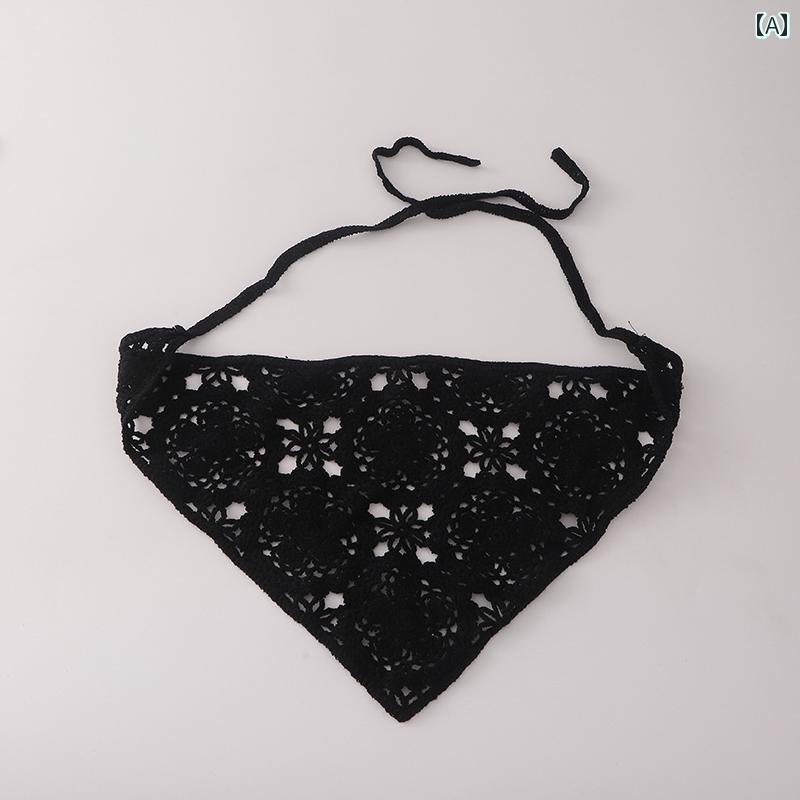 薄手 ストール スカーフ レディース アメリカン レトロ カジュアル 手編み ヘッド バンド 女性用 綿 か..