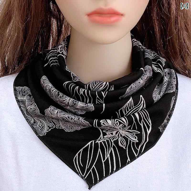 薄手 ストール スカーフ レディース 冬用 レディース スカーフ 首の 保護 秋冬用 シルクスカーフ 暖かさ 2025年 新型 スナップ ボタン 三角 小さい