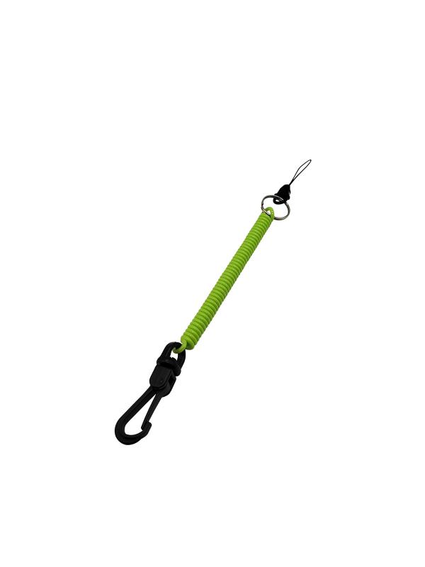 BeyonMind 鍵 スマホ 落下防止 スーパーコイルフック ナスカン / 紛失防止 キーチェーン (約100cm) 伸びる コード (日本製 MIND)