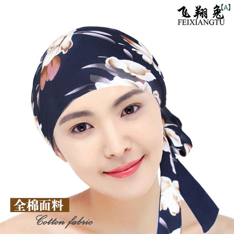 ターバン キャップ レディース コットン スリーピング キャップ 綿 暖かい 夏用 薄手 女性用 白髪 カバ..
